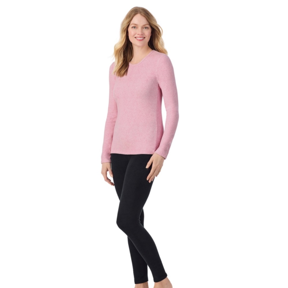 NWT Cuddl Dudsยฎ Fleecewear Stretch Long Sleeve Top, Pink, Small